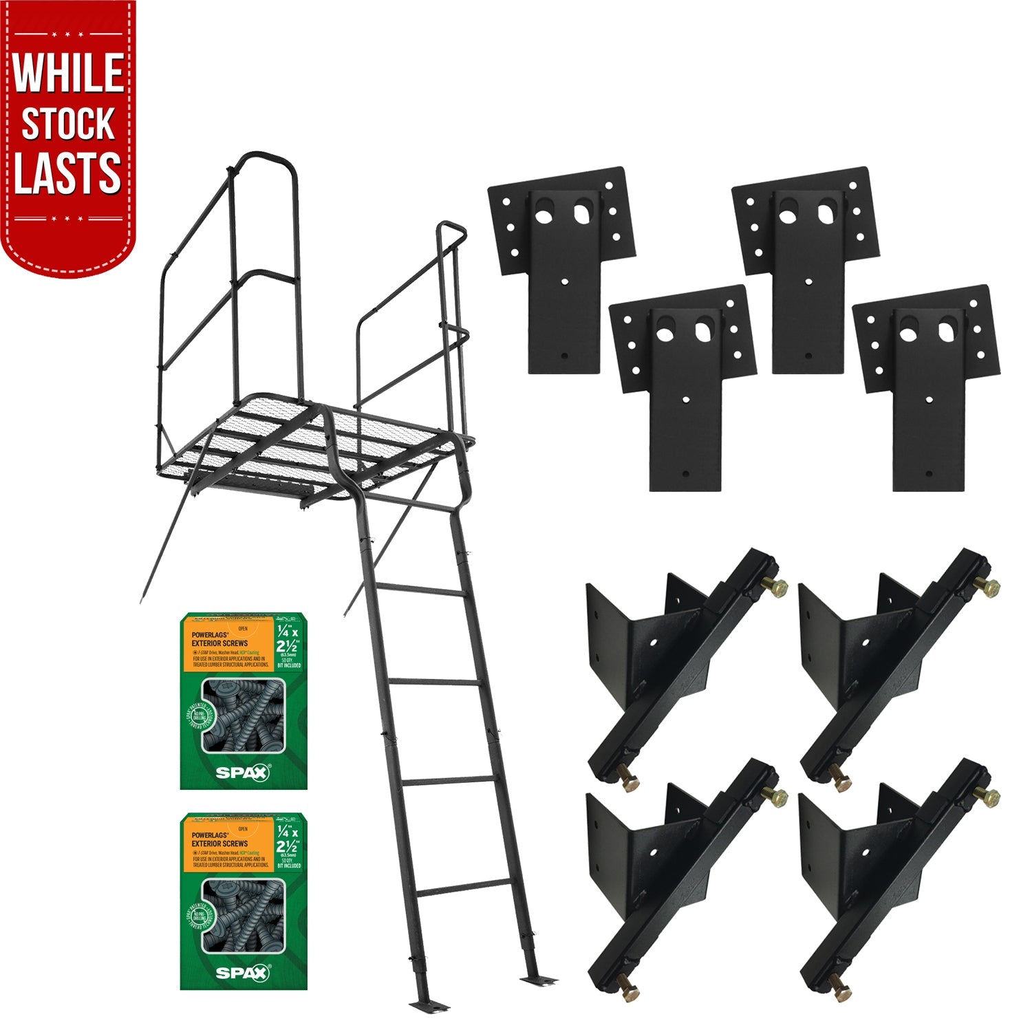 COMPOUND ANGLE 4pc extra heavy duty welded deer elevator brackets